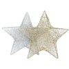 X-Mas Star Wire W-Glitter 10in 2 Colors-wholesale X-Mas Star Wire W-Glitter 10in 2 Colors-wholesale