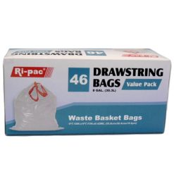 Ri-Pac Wastebasket Bags 46ct 8gl-wholesale