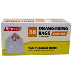 Ri-Pac Tall Kitchen Bags 38ct 13gl-wholesale