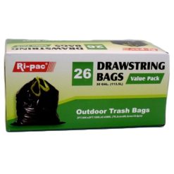 Ri-Pac Outdoor Trash Bags 26ct 30gl-wholesale
