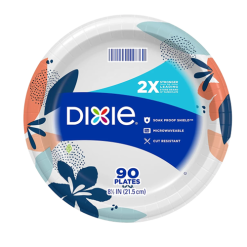 Dixie Paper Plates 90ct 8½in 2X Strong-wholesale