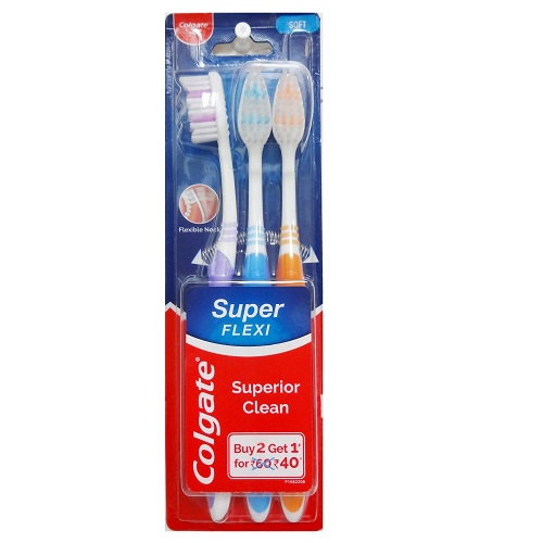 Colgate Toothbrush 3pk Soft Super Flexi-wholesale Colgate Toothbrush 3pk Soft Super Flexi-wholesale