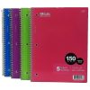 Notebook 5 Subj 150ct C-R Spiral Asst-wholesale Notebook 5 Subj 150ct C-R Spiral Asst-wholesale