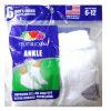 Fruit O.T Lm Ankle Socks 6-12 6pk White-wholesale