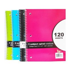 T.L Notebook 3 Subj 120ct C-R-wholesale