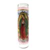 Candle 8in Virgen De Guadalupe White-wholesale