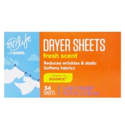 Dryer Sheets 24-7 34ct Fresh Scent-wholesale