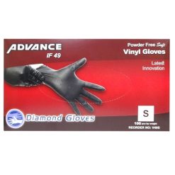 Gloves Vinyl Black Smll 100ct Powder Fre-wholesale