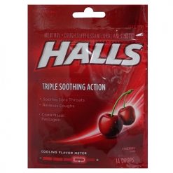 Halls Cough Drops Cherry 14ct Bag