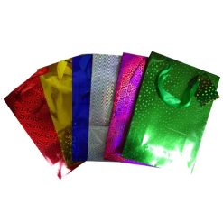 Gift Bags Sml Hologram Asst Clrs-wholesale