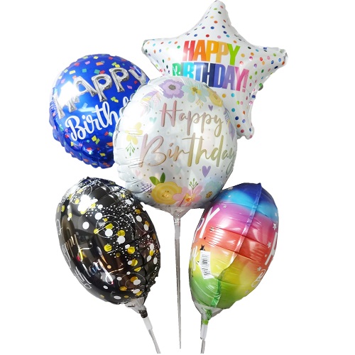 P.S Air Mylar Balloons Birthday Asst-wholesale