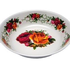 Melamine Shallow Plate 8in Rose Design-wholesale