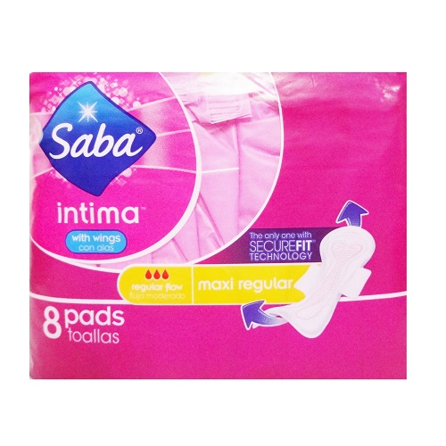 Saba Maxi Pads 8ct Regular-wholesale Saba Maxi Pads 8ct Regular-wholesale