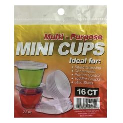 Mini Cups W-Lid 16ct Multi-Purpose-wholesale
