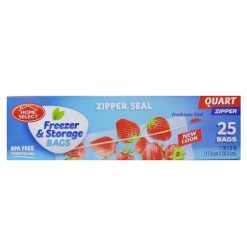 H.S Freezer & Storage Bags 25ct 1qt-wholesale