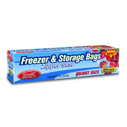 H.S Freezer & Storage Bags 25ct 1qt-wholesale