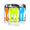 Plastic Cutley Set 12pc Asst Clrs-wholesale Plastic Cutley Set 12pc Asst Clrs-wholesale