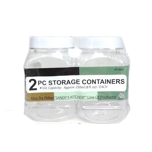Storage Containers 2pc Plastic-wholesale