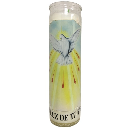 Candle 8in Espiritu Santo White-wholesale Candle 8in Espiritu Santo White-wholesale