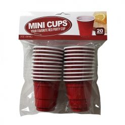 Mini Cups Red 20ct Plastic Shot Cups