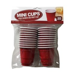Shot Cups 2oz 20ct Plastic Red-wholesale