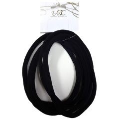 Hair Elastic Headwrap 6pc Black-wholesale
