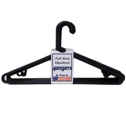 Hangers 8pk Black-wholesale