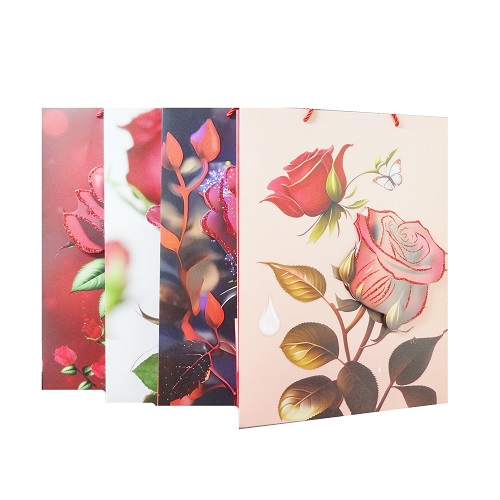 Gift Bags 3D Rose Md Asst-wholesale Gift Bags 3D Rose Md Asst-wholesale