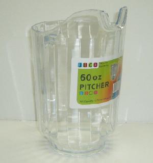 1) 60 oz Plastic Water Pitcher - VALENCIA WHOLESALE