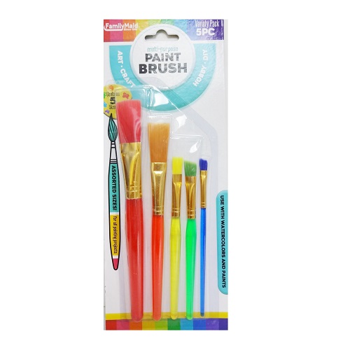 Paint Brushes 5pc Asst Clr-wholesale