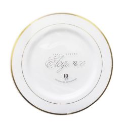 Elegance Plastic Plates 10ct 10.25in-wholesale
