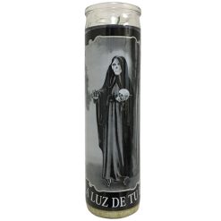 Candle 8in Black Santa Muerte-wholesale