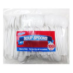 Blue Star PP White Soup Spoons 100ct HD-wholesale