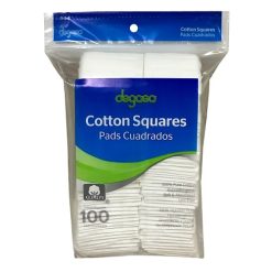 Degasa Cotton Squares 100ct-wholesale