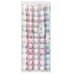 X-Mas Ball Ornaments 12pc 1.5in Asst Clr-wholesale