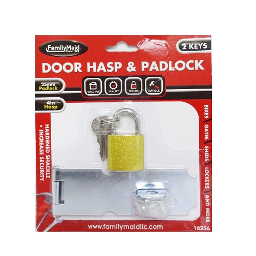 Padlock & Door Hasp 25mm 4in-wholesale