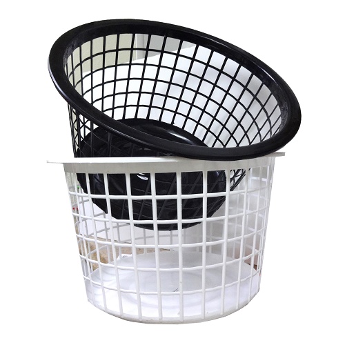 Wholesale Round Plastic Laundry Basket- 15.74- 2 Asst. BLACK