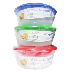 Blue Star Food Container 3pc Round-wholesale