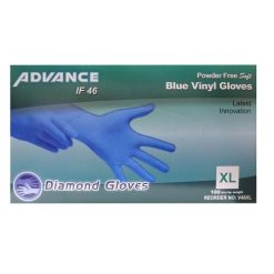 ***Gloves Vinyl Blue XL 100ct Powder Fre-wholesale