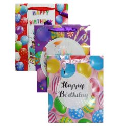 Gift Bags Happy Birthday Md Asst-wholesale