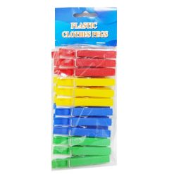 Clothespins Plastic 24ct Asst Clrs-wholesale