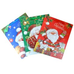 X-Mas Gift Bags Md Santa Clause Asst-wholesale