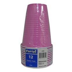 Plastic Cups 16oz 12ct Hot Pink-wholesale