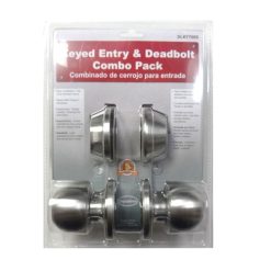 Door Entrance & Deadbolt Combo Pack Slvr-wholesale