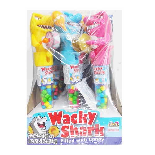 Wacky Shark W-Candy 0.42oz Asst Clrs-wholesale Wacky Shark W-Candy 0.42oz Asst Clrs-wholesale