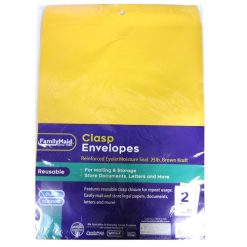 Clasp Envelopes 2ct 12 X 15in Yellow-wholesale