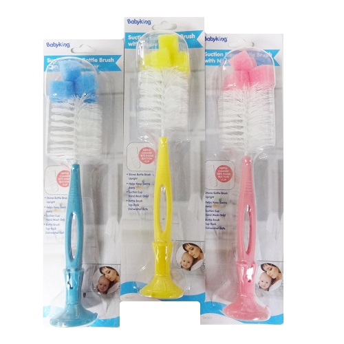 Baby Bottle Brush W-Nipple Cleaner Asst-wholesale