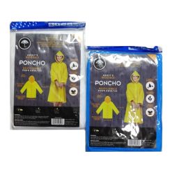 Rain Poncho Adult 57X25.6in Asst Clrs-wholesale