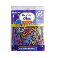 ***Paper Clips 2in 80pc Asst Clrs-wholesale