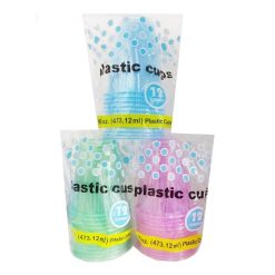 Plastic Cups 12ct 16oz Asst Clrs-wholesale